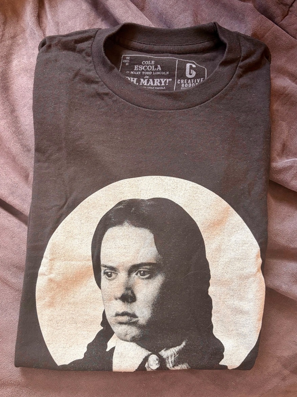 Oh Mary! Broadway Merch Cole Escola  Black Graphic Short Sleeve Tee